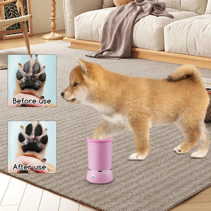 Máquina Elétrica de lavar patas compacta, perfeita para proprietários de cães e gatos, feita de ABS e silicone confiáveis, RECARREGÁVEL, carregamento USB.