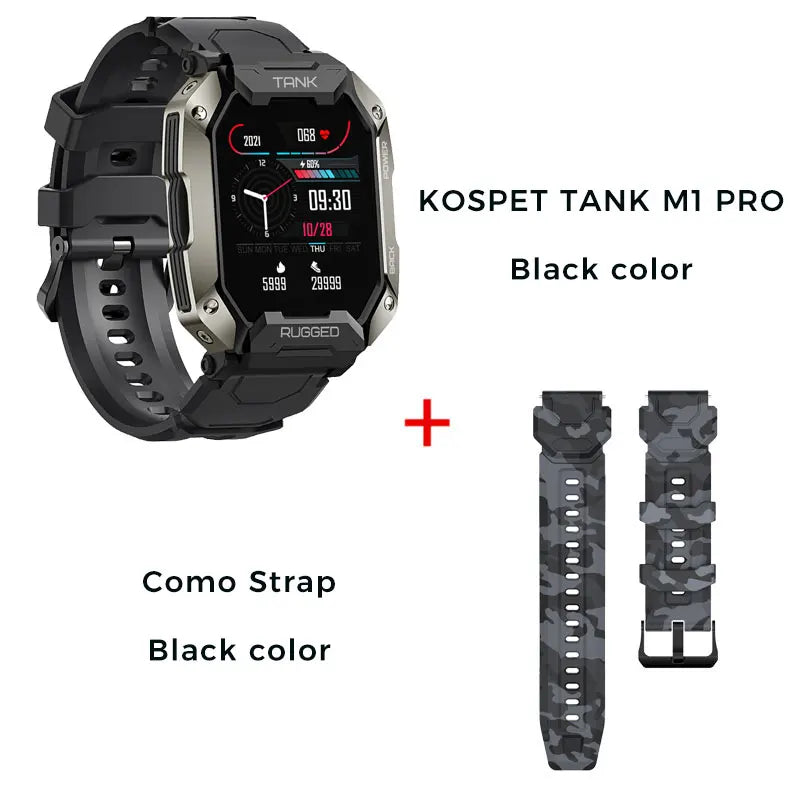 2024 KOSPET TANK M1 PRO , smartwatch , responde / faz chamadas via Bluetooth , à prova dágua (  ip69k , 5atm  )  , relógio inteligente , esportes e rastreador de fitness , relógios para homens e mulheres.