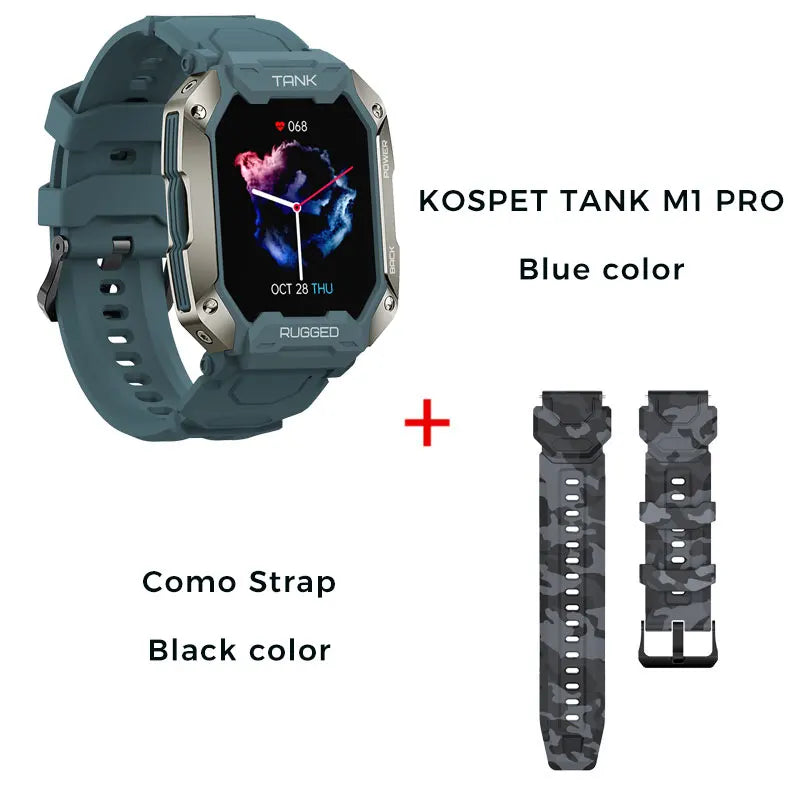 2024 KOSPET TANK M1 PRO , smartwatch , responde / faz chamadas via Bluetooth , à prova dágua (  ip69k , 5atm  )  , relógio inteligente , esportes e rastreador de fitness , relógios para homens e mulheres.