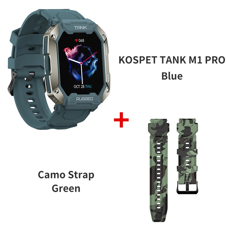 2024 KOSPET TANK M1 PRO , smartwatch , responde / faz chamadas via Bluetooth , à prova dágua (  ip69k , 5atm  )  , relógio inteligente , esportes e rastreador de fitness , relógios para homens e mulheres.