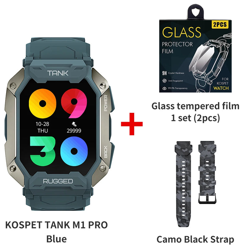 2024 KOSPET TANK M1 PRO , smartwatch , responde / faz chamadas via Bluetooth , à prova dágua (  ip69k , 5atm  )  , relógio inteligente , esportes e rastreador de fitness , relógios para homens e mulheres.